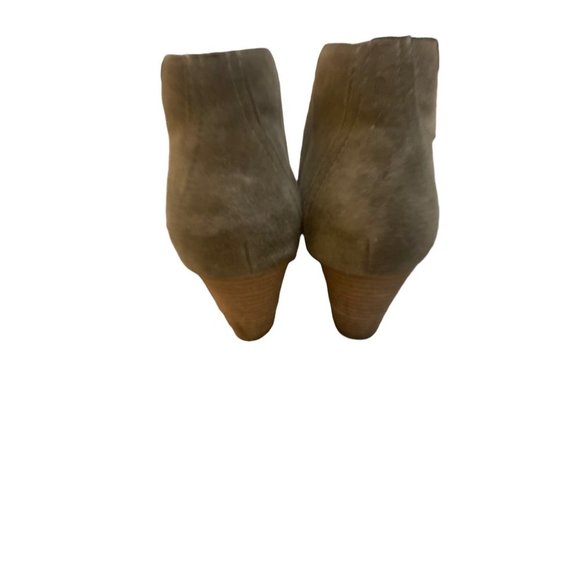 -ALDO Tan Suede Lace Up/Tie Up Almond Toe Block Heel Bootie-Size 7 - Picture 10 of 15